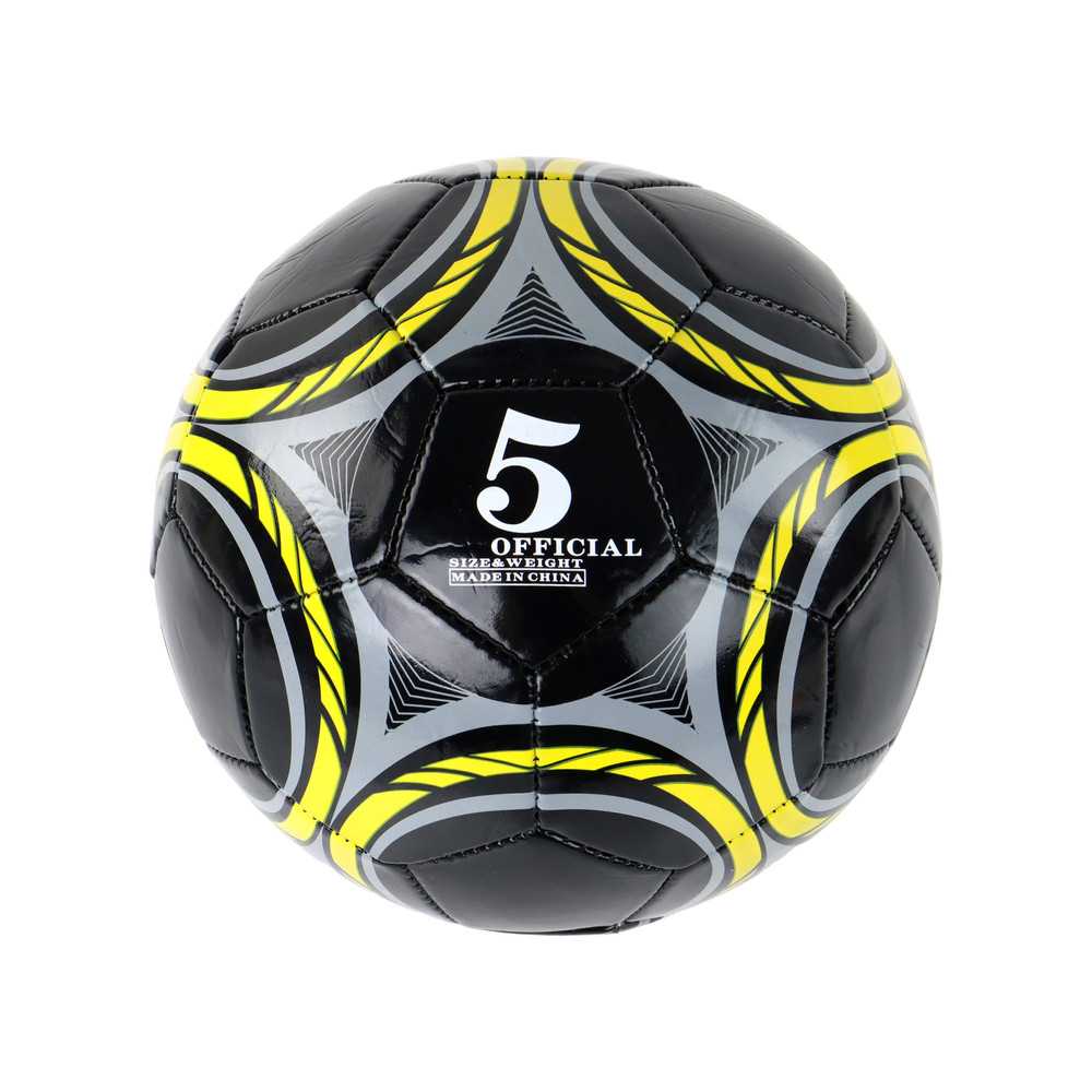 Juodas futbolo kamuolys 24 cm, 5 dydis